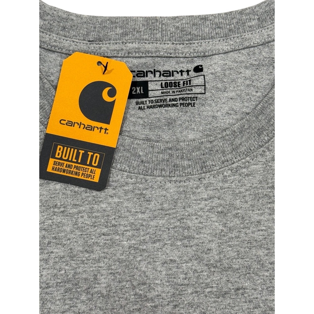 Carhartt Loose Fit Heavyweight Short Sleeve Shirt Men's XXL Grey‎ NWT - Picture 5 of 7